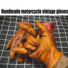 Guanti Moto Vera Pelle Retro