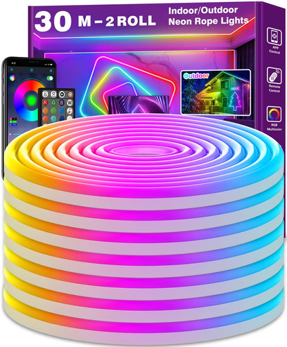 Striscia led rgb neon 36m - neon, 10