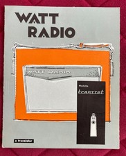 WATT RADIO - Pieghevole istruzioni anni '60/'70