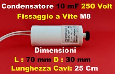 Condensatore 10mf avviamento - condensatore,