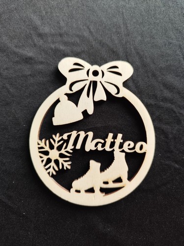 Pallina natale con nome in - natale,