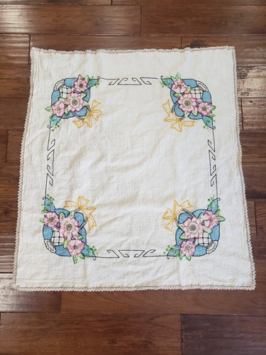Tovaglia lino vintage - , ricamata