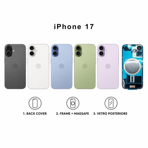 Iphone back cover vetro - 17,