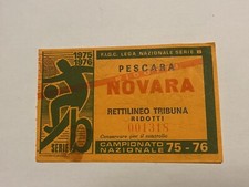Pescara-Novara 1975/76 Biglietto Calcio (no Milan,Napoli,Inter,Roma,lazio,Juve)
