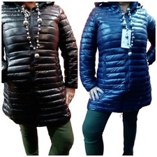 piumino donna 100 grammi slim fit cappuccio removible giubbino giubbotto 