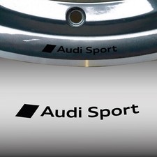 ADESIVO CERCHI AUDI SPORT S LINE ruota in lega A3 A4 A5 A6 TT Q3 S-line A1 NERO