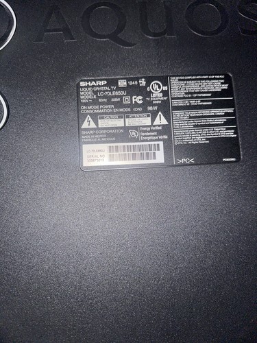 Sharp aquos 70le650u - sharp, lc-70le650u