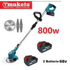 Decespugliatore a batteria makota elettrico 800w tagliaerba tagliabordi rasaerba