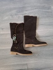 Stivali KEYS numero 37 marrone scamosciato donna ragazza invernale 