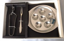 Servizio Lumache  Per 6 Lumache Pinza Forchettina Acciaio Inox Piazza Effepi