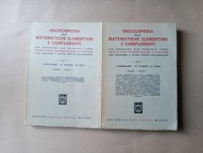 Enciclopedia delle matematiche elementari e complementi Vol.1 Parte 1 e 2 Hoepli