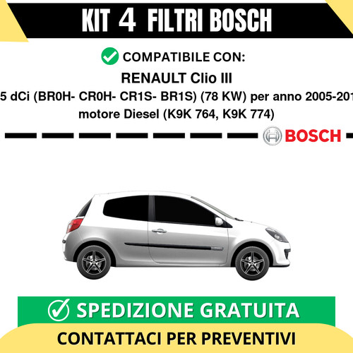 Kit bosch filtri tagliando - kit,