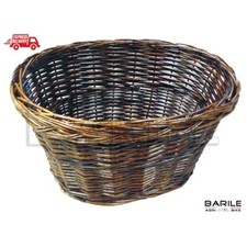 Cestino Anteriore Vimini Scuro Bici Bacchetta - Olanda - Graziella - City Bike