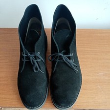 Clarks original Desert Boots Scarpe Polacchine Nere Pelle Scamosciata 42