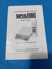SUPERFONE CT-505SP Telefono Cordless Vintage MANUALE DI ISTRUZIONI ORIGINALE !