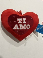 cuscino a cuore peluche TI AMO