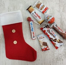 CALZA BEFANA 2025 ROSSA Cioccolato Kinder Ferrero Latte Caramelle Epifania Chupa