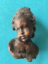 🍭 Vecchia Scultura in legno Volto di Cherubino