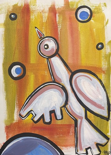 Palomba gouache arte naif - la,