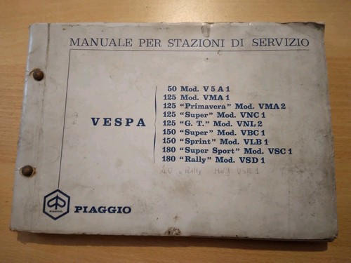 Piaggio vespa manuale per - vespa,