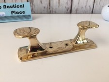Tacchetto doppio gancio in ottone - Chock molo barca nautica - manico gancio 