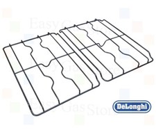 De Longhi Elba Coppia Griglie a 2 fuochi Smaltate per Cucina 41 X 26,4 cm.