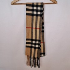Sciarpa Burberry 100% cashmere marrone fantasia scozzese taglia 230x16cm