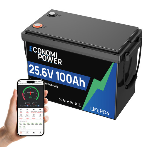 Batteria 24v 100ah - 100ah, bluetooth