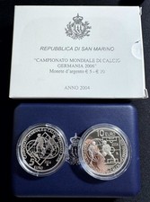 San Marino - 5 e 10 Euro Proof 2006 - Campionato Mondiale di Calcio Germania Ag.