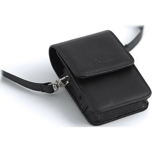 Custodia leica pelle nera - pelle,