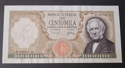 Centomila 100000 lire manzoni - centomila,