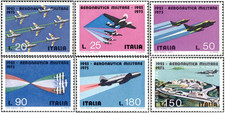 1973 ITALIA - 50º dell'aeronautica militare (incluso posta aerea) - 6 val MNH