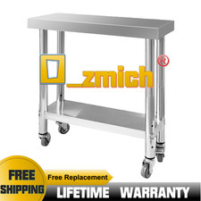 30*76cm Tavolo in Acciaio Inox