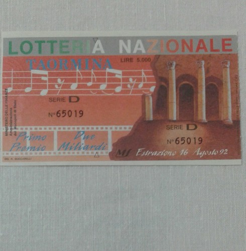 Biglietto lotteria nazionale - biglietto,