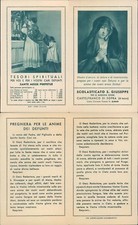 WW2 RARO SANTINO DEL SOLDATO -PREGHIERA X LE ANIME DEI DEFUNTI  IN GUERRA-N.4656