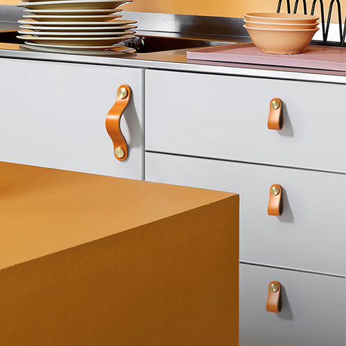Armadio pelle arancione - pelle,