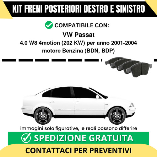 Pastiglie freno posteriori - posteriori, vw