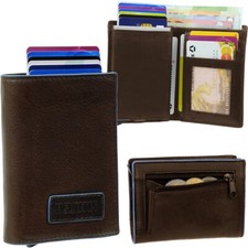 FIGURETTA Alluminio Rfid Porta Carte Tasca Portamonete Portafoglio pelle Vintage