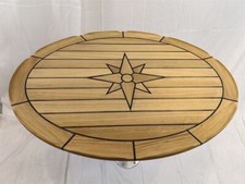 Tavolo ovale per barca in teak