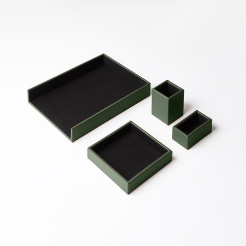 Set scrivania pelle - verde,