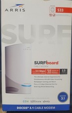 ARRIS SURFboard S33 DOCSIS 3.1 Modem via cavo multi-gig | 2,5 Gbps, nuovo - spedizione gratuita!