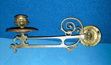 867- Candelabro una luce da Parete pianoforte un Braccio 180°  ottone vintage