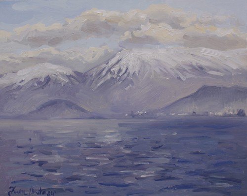 Paesaggio tardo pomeriggio in - "tardo,