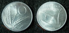 ITALIA 10 LIRE SPIGA ARATRO