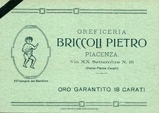 Biglietto - Oreficeria - Briccoli Pietro - Piacenza