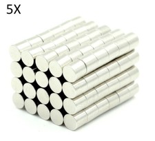 5 MAGNETI CALAMITE NEODIMIO SUPER POTENTI 5x5mm magnete forte magnet fimo