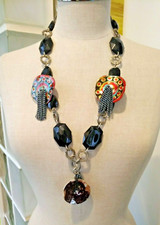 Necklace Collana Save The Queen decorata Hand Made Ciondolo collezione Vintage