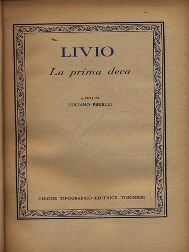 Prima deca tito livio - la, utet