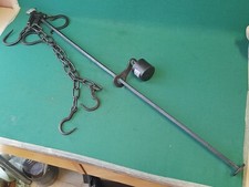 ANTICA PESA BILANCIA STADERA FERRO BATTUTO DELL'800 PESATA DA 32 A 98 KG. BR41