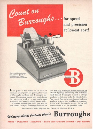Burroughs calcolatrice - burroughs,